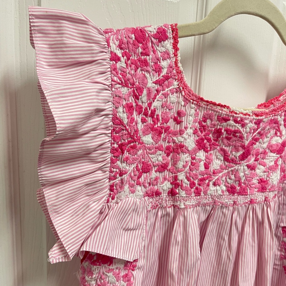 Mi Golondrina Pink Embroidered Dress - Picture 5 of 14